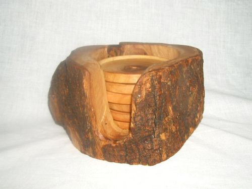 Rustic Olive wood coaster 