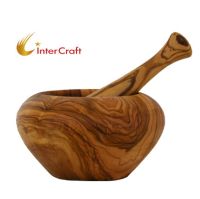 Olive Wood Pestle and Mortar 12 cm