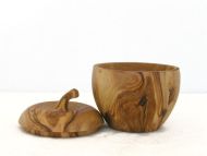 Olive wood Apple canister