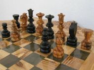 olive wood chess pieces