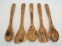 Olive wood kitchen set 