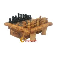 square Olive wood chess board 