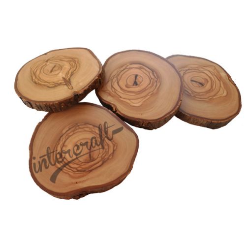 4 rustic wood coaster 