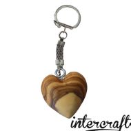 New Olive wood key heart shape