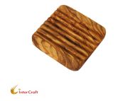 square Olive wood Soap dishes